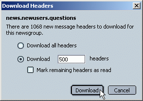 Number of message headers