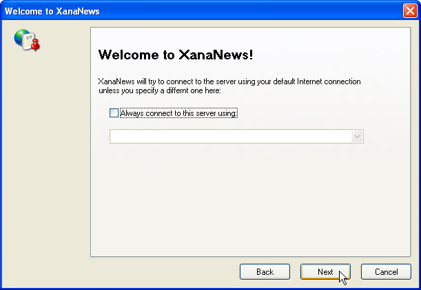 Welcome to XanaNews - Internet connection