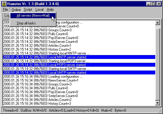 Program configuration Hamster 1.3 News.Individual.NET